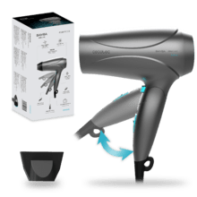 Bamba IoniCare Power&Go Secador compacto de pelo de 2400 W de potencia, con función ionizadora y gran caudal.