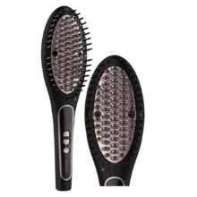 Brosse lissante Bamba InstantCare 900 PerfectBrush. Température réglable de 140 à 220 °C, revêtement en kératine et huile d'argan, générateur d'ions réels