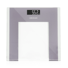 Báscula de baño Surface Precision Healthy digital de alta precisión. Con plataforma de cristal templado de alta seguridad, pantalla LCD invertida y capacidad máxima de 180 kg. Incluye cinta métrica.