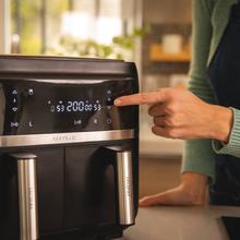 Cecofry Advance Doppel 9 L Heißluftfritteuse ohne Öl. 2850 W, diätetisch, kompakt und digital, 2 Körbe mit Dual-Temperatur und PerfectCook-Technologie, Timer