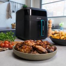 Cecofry Experience 6000 Fritadeira de Ar sem Óleo 6 l Airfryer 1700 W, Tecnologia PerfectCook, Temperatura ajustável de 80 a 200ºC, Painel de controlo por toque, 9 Modos, Temporizador