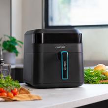 Friteuse diététique numérique et compacte pour cuisiner sans huile, avec 6 L de capacité et technologie PerfectCook.