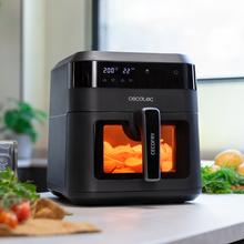 Friteuse diététique numérique et compacte pour cuisiner sans huile, avec 6 L de capacité et technologie PerfectCook.