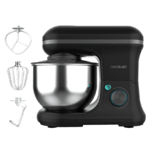 Cecomixer Merengue 5L 1200 Nero Mixer Mixer con 5 funzioni, design elegante e accessori per mescolare e impastare.