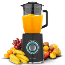 Power Black Titanium 2000MAX Mix Go Mixeur-blender avec des finitions en acier inoxydable, 2000 W de puissance maximale, une lame revêtue en titane noir et 1,5 L de capacité.