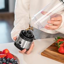 WanderlustMix USB Batidora De Smoothies Con Vaso Portátil, 4 Cuchillas Con Recubrimiento De Titanio Negro Y 126W.