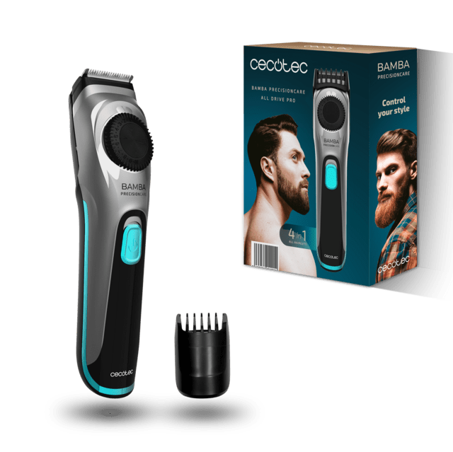 Barbero CECOTEC Bamba PrecisionCare AllDrive Pro con peine guía y caja