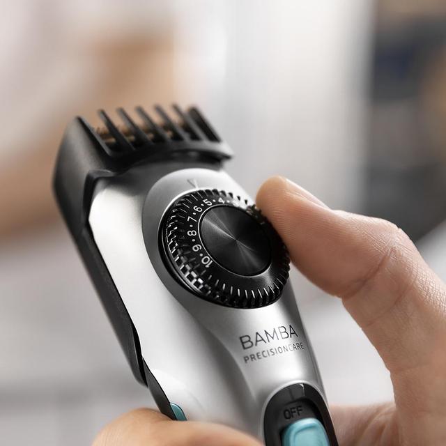 Bamba PrecisionCare AllDrive Pro Barbero Con Dial De Ajuste, Con Cuchillas De Acero Inoxidable con Revestimiento De Titanio Y Batería De Litio.