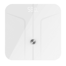 Surface Precision 970 Smart Healthy Báscula de baño con función de bioimpedancia, conectividad Bluetooth y superficie de vidrio templado de alta seguridad.