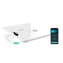 Surface Precision 970 Smart Healthy Báscula de baño con función de bioimpedancia, conectividad Bluetooth y superficie de vidrio templado de alta seguridad.