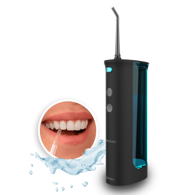 ToothCare Jet Fresh Idropulsore orale a batteria con serbatoio da 180 ml, 3 ugelli, 3 modalità e 20 giorni di autonomia (2 usi al giorno).