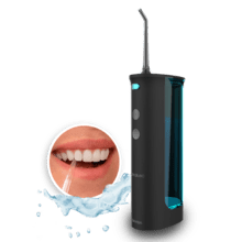 ToothCare Jet Fresh Hydropulseur portable avec réservoir de 180 ml, 3 canules, 3 modes et autonomie de 20 jours (utilisation 2 fois par jour).