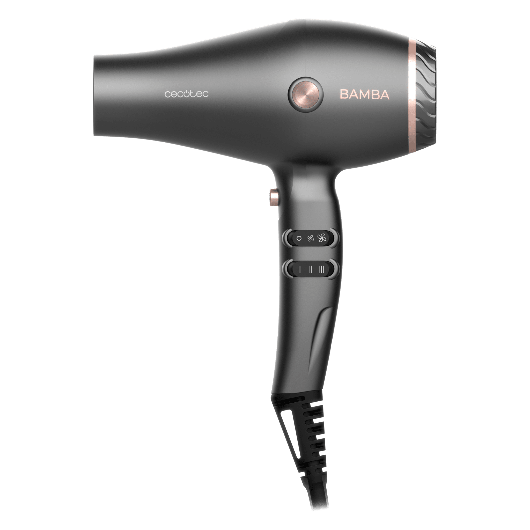 Secador CECOTEC Bamba IoniCare Harmony color gris con detalles cobre