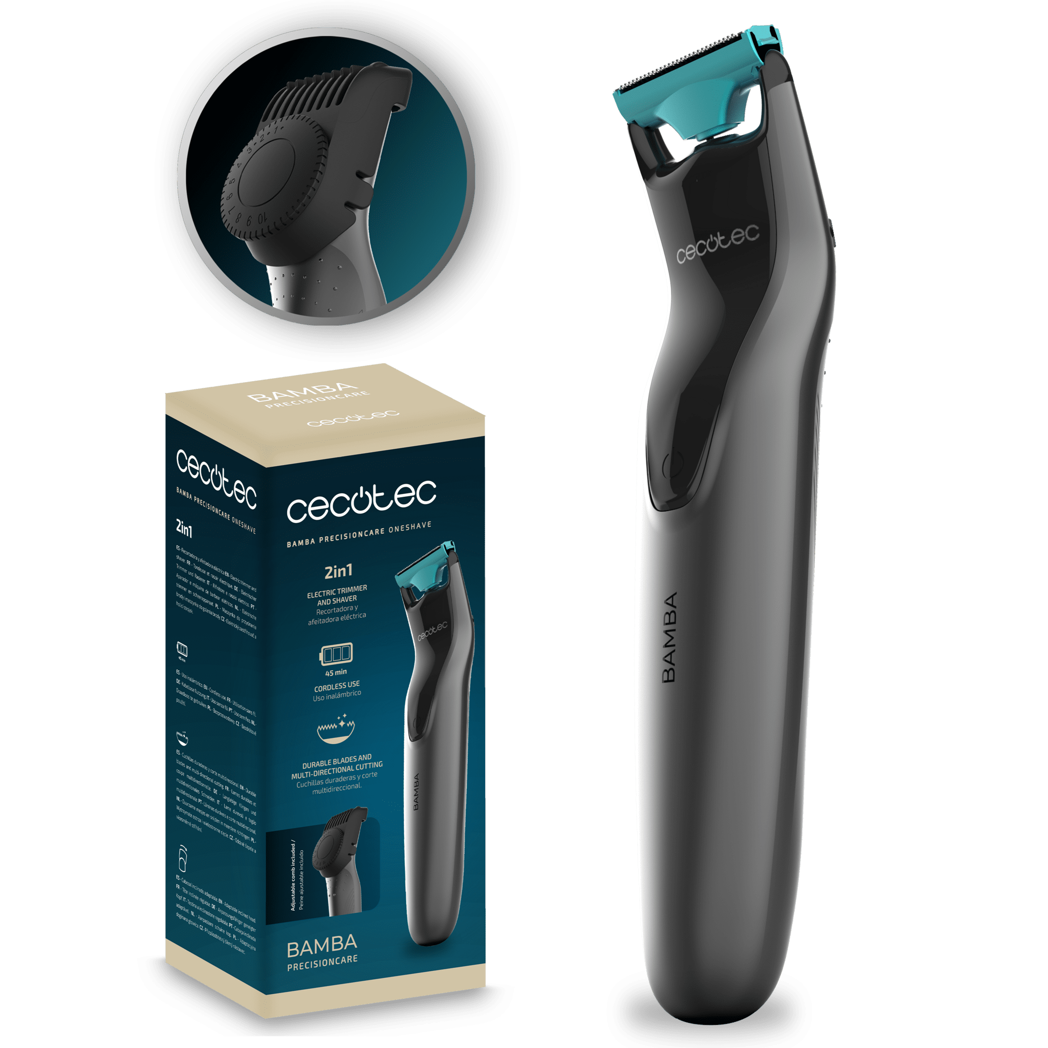 PrecisionCare OneShave Rasoio Rifinitore Tagliacapelli Cecotec