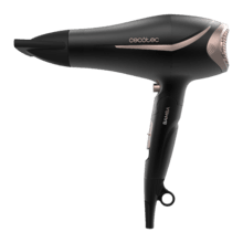 IoniCare &Go Glow Secador de cabelo dobrável com 2200 W de potência, ar frio, bocal e difusor.