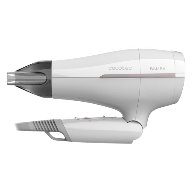 IoniCare Power&Go Heaven Sèche-cheveux de voyage avec 2000 W, 2 températures, 2 vitesses, bouton air froid, embout concentrateur et diffuseur.