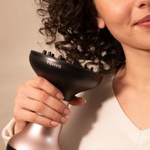Ionicare MagiCurls Black Secador difusor de pelo con 3 temperaturas y 2 velocidades, 17 púas, 800 W y tecnología de iones