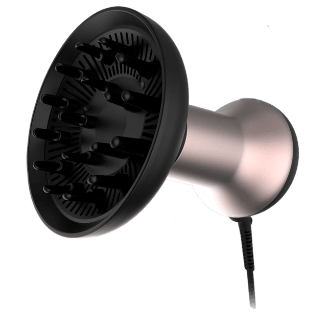 Ionicare MagiCurls Black Asciugacapelli con diffusore a 17 denti, 3 temperature, 2 velocità, 800 W e tecnologia agli ioni.