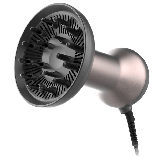 Ionicare MagiCurls Grey Diffusor-Haartrockner mit 3 Temperaturen und 2 Geschwindigkeiten, 17 Nadeln, 800 W und Ionen-Technologie