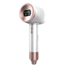 Bamba SkinCare IPL Gun Épilateur à lumière pulsée compact avec lampe à quartz, 500 000 tirs et écran. Il dispose en outre d'une fonction de refroidissement et d'un système de sécurité.