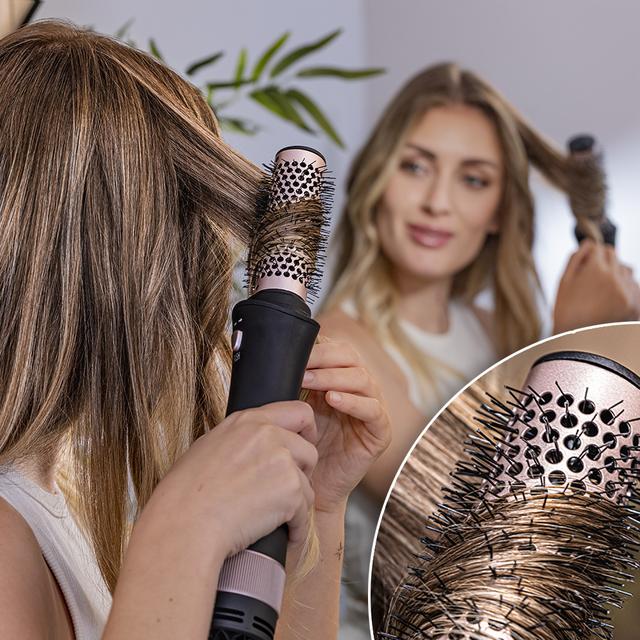 Uso del cepillo de aire CECOTEC Bamba CeramicCare 10in1 Styler para moldear el cabello