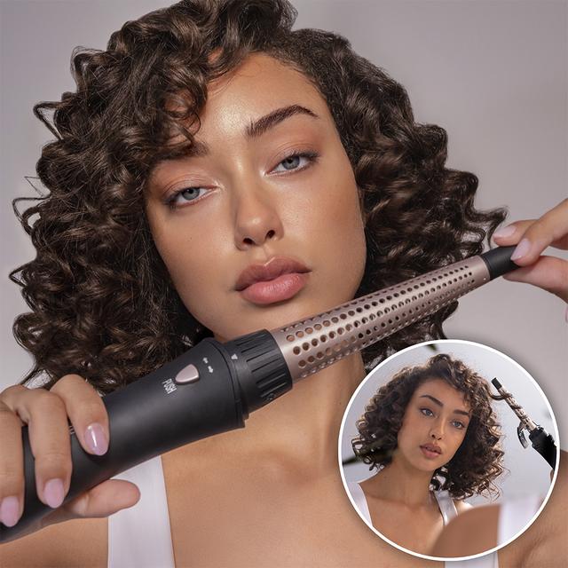 CECOTEC Bamba CeramicCare 10in1 Styler creando rizos y ondas con cabezal moldeador