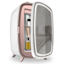 Bamba CoolingBeauty 6000 Mirror 6-Liter-Kosmetik-Kühlschrank mit Spiegel und LED-Licht