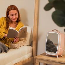 Cecotec CoolingBeauty 6000 Mirror Rose Mini frigo per cosmetici da 6 litri con specchio e luce LED