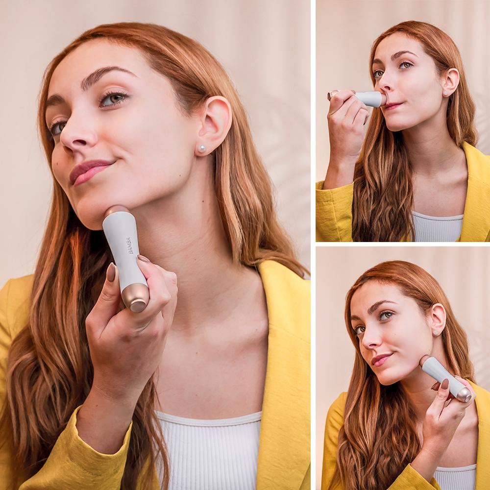 Cecotec Bamba FaceCare Smooth rasurando vello facial en diferentes zonas del rostro