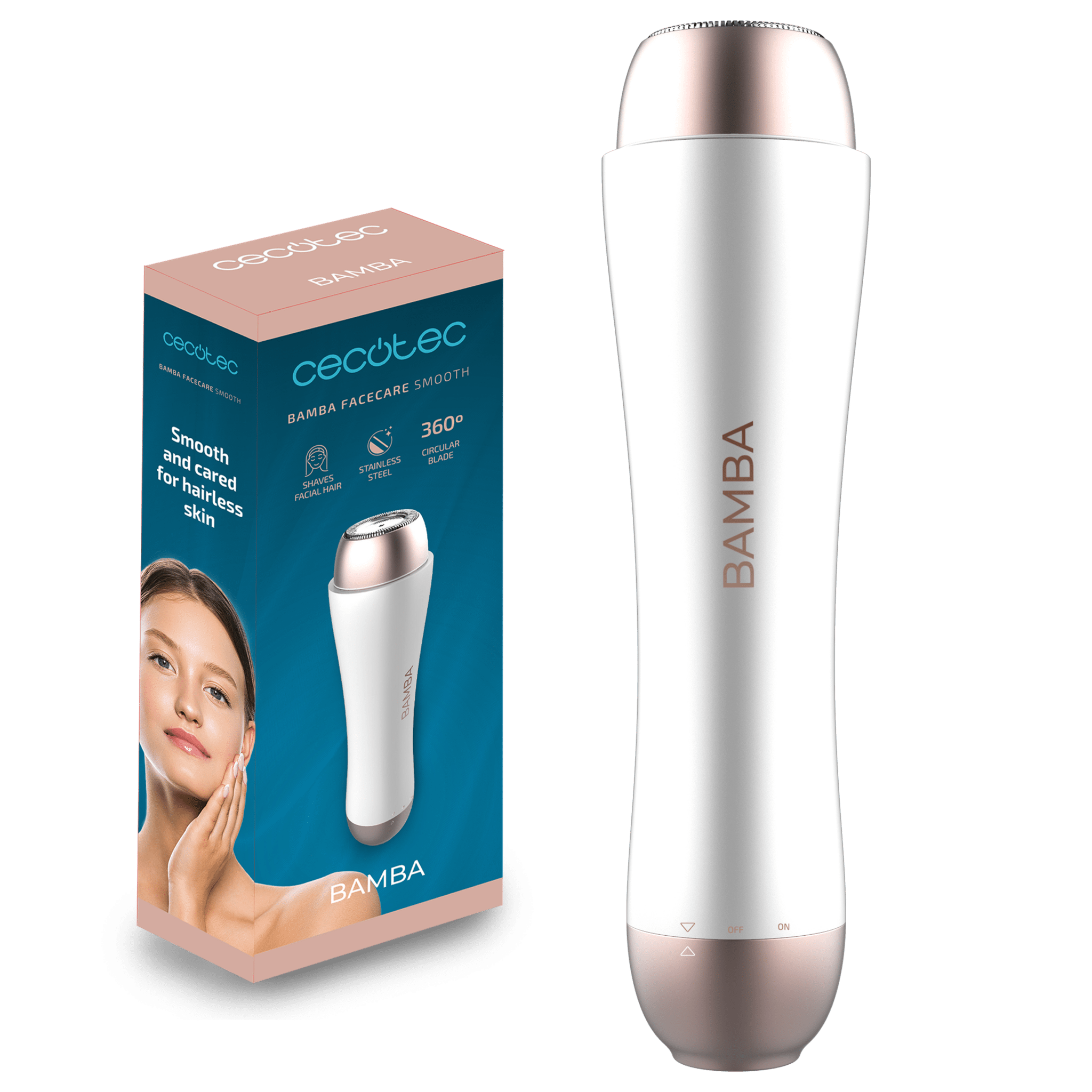 Cecotec Bamba FaceCare Smooth depiladora facial con caja