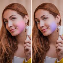Masajeador facial Cecotec FaceCare LightSonic Massaggiatore per viso con fototerapia a luce blu e rossa, funzione di riscaldamento, vibrazione e microcorrente EMS. Display e funzionamento a batteria.