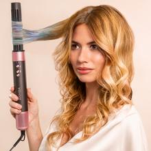 Bamba CeramicCare AirGlam Cepillo de aire moldeador de pelo, secador, alisador y rizador multifunción 8 en 1 con tecnología Coanda que moldea, riza, peina, seca y elimina el efecto frizz. Con 3 velocidades, 3 temperaturas, y control inteligente del calor. Motor digital 1400 W de potencia y 110000 rpm.