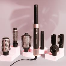 Bamba CeramicCare AirGlam Cepillo de aire moldeador de pelo, secador, alisador y rizador multifunción 8 en 1 con tecnología Coanda que moldea, riza, peina, seca y elimina el efecto frizz. Con 3 velocidades, 3 temperaturas, y control inteligente del calor. Motor digital 1400 W de potencia y 110000 rpm.