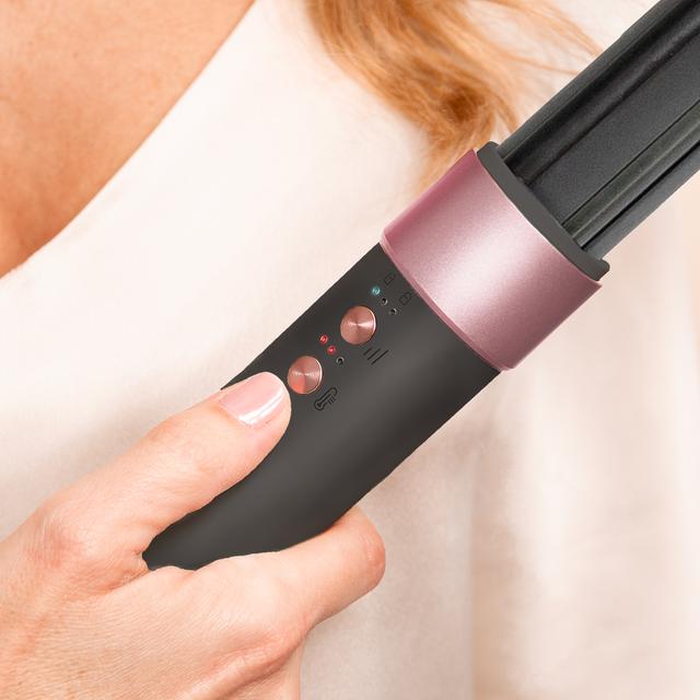 Bamba CeramicCare AirGlam Cepillo de aire moldeador de pelo, secador, alisador y rizador multifunción 8 en 1 con tecnología Coanda que moldea, riza, peina, seca y elimina el efecto frizz. Con 3 velocidades, 3 temperaturas, y control inteligente del calor. Motor digital 1400 W de potencia y 110000 rpm.