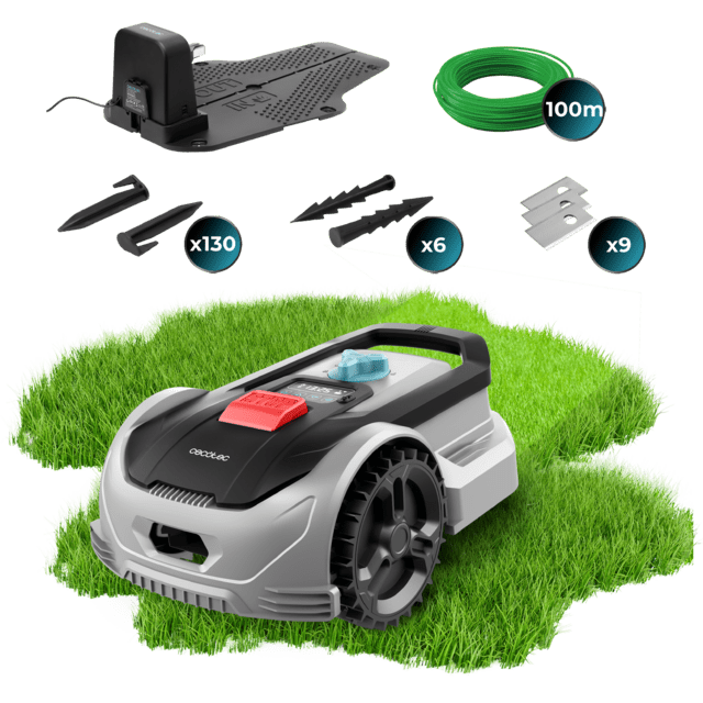 Robot cortacésped CECOTEC Conga GrassHopper 300 con accesorios incluidos