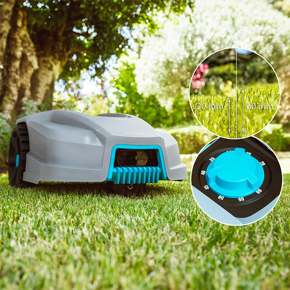 Regulador de altura de corte del Cecotec Conga GrassHopper 800 Connected de 20 a 60 mm