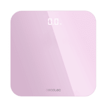 Pèse-personne numérique Surface Precision 9350 Healthy Rose. Charge via USB, écran LED invisible, 300 x 300 mm, 4 capteurs de mesure, jusqu’à 180 kg.