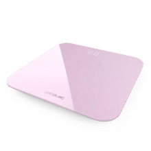 Pèse-personne numérique Surface Precision 9350 Healthy Rose. Charge via USB, écran LED invisible, 300 x 300 mm, 4 capteurs de mesure, jusqu’à 180 kg.