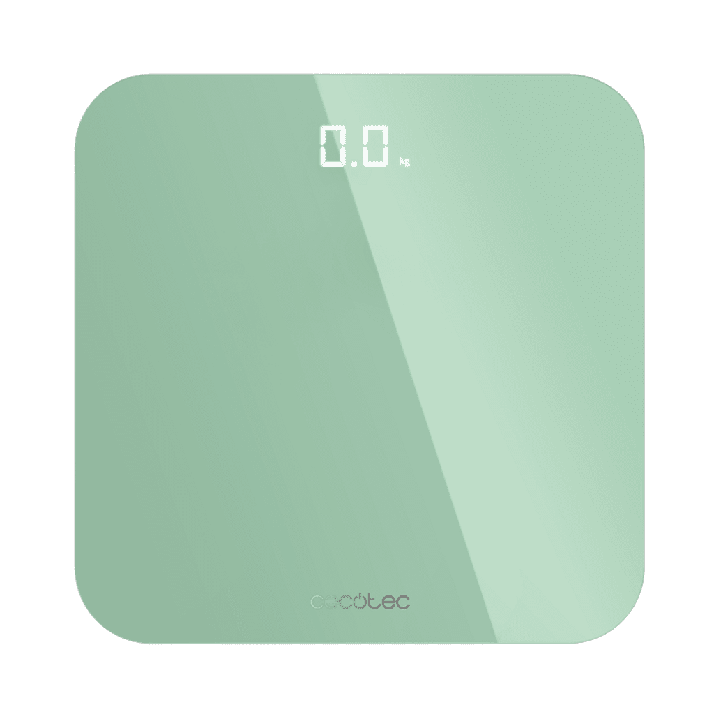 Surface Precision 9350 Healthy Mint - Báscula de baño digital con carga USB y pantalla invisible