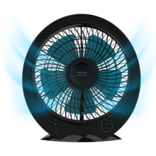 EnergySilence 4500 Power Box Black Ventilador de suelo con 45 W, 12 pulgadas, 3 velocidades, temporizador, silencioso, uso sencillo y máxima seguridad.