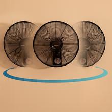 EnergySilence 4500 Power Wall Control Black Ventilador de pared de 18 ", con 50 W, control remoto, temporizador y display.