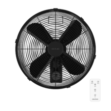 EnergySilence 4500 Power Wall Control Black Ventilador de pared de 18 ", con 50 W, control remoto, temporizador y display.