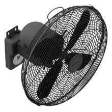 EnergySilence 4500 Power Wall Control Black Ventilador de pared de 18 ", con 50 W, control remoto, temporizador y display.