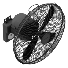 EnergySilence 4500 Power Wall Control Black Ventilateur mural de 16" et 50 W avec minuterie, contrôle à distance et écran.