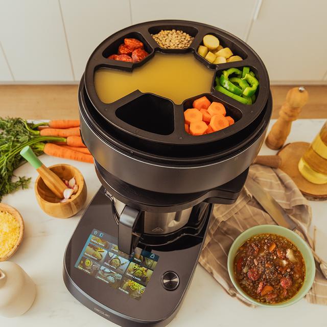 Mambo Maxi V Robot da cucina multifunzionale con dispenser di alimenti.