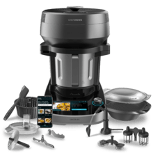 Mambo CooKing Unique Robot de cocina multifunción con dispensador de alimentos. 2200 W, 45 Funciones, Miles de Recetas Guiadas, Jarra Unique de 4,5L, Accesorios: Vaporera o Pala para Guisos