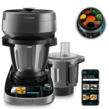 Mambo CooKing Total Gourmet Robot da cucina multifunzionale con dispenser di alimenti.