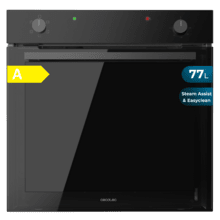 Bolero Hexa C126001 Glass Black A Horno Integrable Convencional C126001 Glass Black de 77L de capacidad, 5 funciones, Convencional, Steam Assist, Steam EasyClean, Clase A, 2800W.