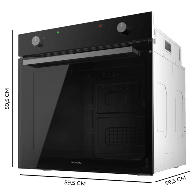 Bolero Hexa C126001 Glass Black A Horno Integrable Convencional C126001 Glass Black de 77L de capacidad, 5 funciones, Convencional, Steam Assist, Steam EasyClean, Clase A, 2800W.