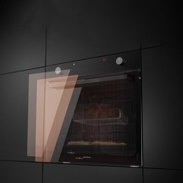 Bolero Hexa C126001 Glass Black A Horno Integrable Convencional C126001 Glass Black de 77L de capacidad, 5 funciones, Convencional, Steam Assist, Steam EasyClean, Clase A, 2800W.